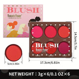 6 Colors Waterproof Matte Blush Palette Medium Buildable Coverage Long-Lasting Natural Finish Light and breathable,
