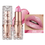 6 Colors 3 in 1 Pearlescent Sparkling Lipstick Matte Glitter Waterproof Long Lasting Pearl Shine Lip Gloss Shimmer Sexy Makeup