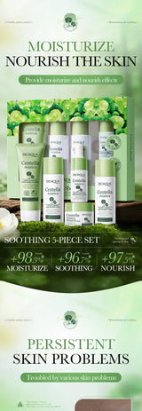5pcs/set BIOAQUA Centella Asiatica Skin Care Sets Moisturizing Facial Cleanser Face Cream Serum Anti-Aging Facial Skin Care Kit