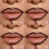 Waterproof Lip Liner Peel Off Tattoo Lipgloss Waterproof Long Lasting Matte Lip Tint Brown Contour Tear-off Lips Stain Cosmetic