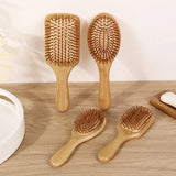 Wooden Hair Brush Improve Hair Growth Wood Hairbrush Prevent Hair Loss Comb Bamboo Comb Teeth Hairdressing Styling Hair Tools