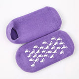 1 pair Reusable SPA Gel Socks Moisturizing Whitening Exfoliating Velvet Smooth Beauty Foot Care Silicone Socks Feet Care