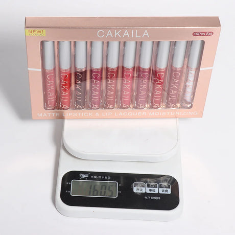 4pcs/10pcs/set Nude Lip Gloss Matte Velvet Lipstick Waterproof Long-lasting  Liquid Lipstick Women Moist Lip Tint