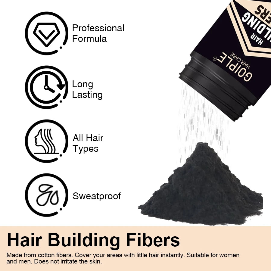 GOIPLE Hair Fiber Hold Spray Instant Volumizing Product Hair Building Fibers Powder Hairstyle Thickening Spray for Men and Women
