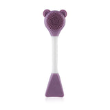 Bear Silicone Double Head Face Mask Brush Facial Exfoliate Blackhead Removal Cleanser Brush Mud Film Facial Brush Skin Care Tool