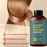 Water Ice Levin Pumpkin Seed & Rosemary Shampoo with Castor Oil & Biotin for Hair Growth, 5M Care, Non-Sticky Formula