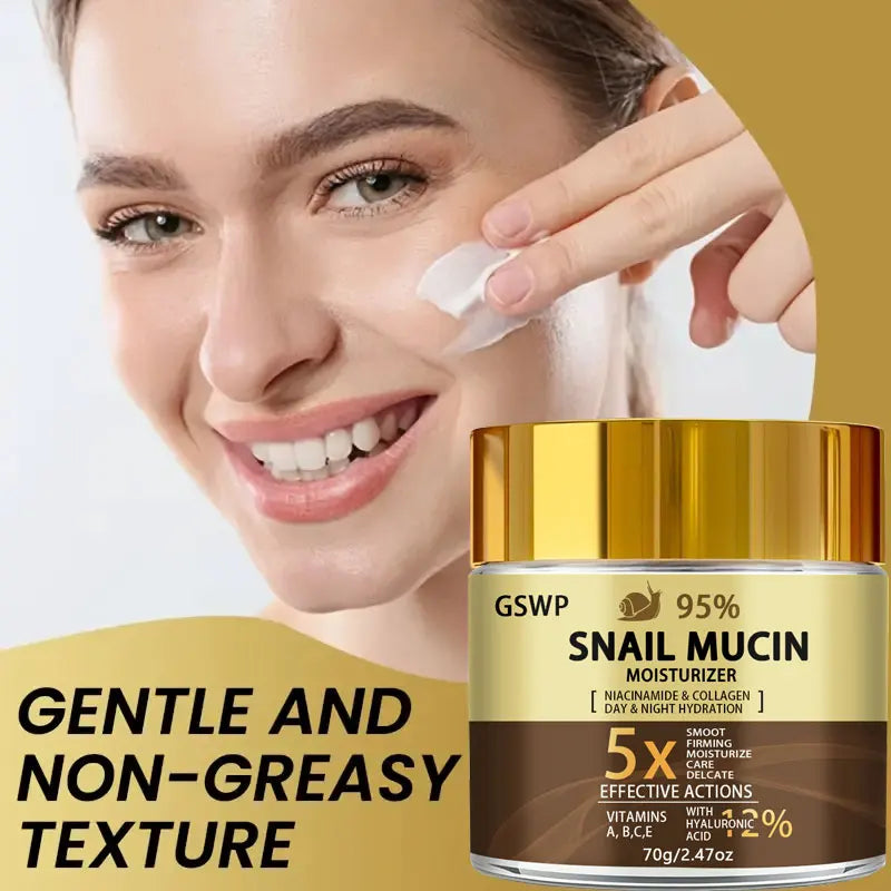 GSWP Snail mucin 95% cream - moisturizes day and night, deeply hydrates, firms and nourishes, creating radiant skin.70/140g