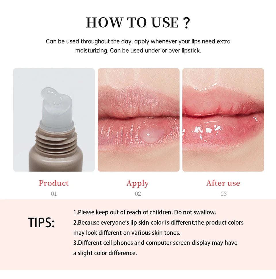 Summer Lip Balm Moisturizing Mirror Lip Gloss Lip Vanilla Mint Iced Coffee Cake Smell Lipstick Transparent Lip Oil  Makeup