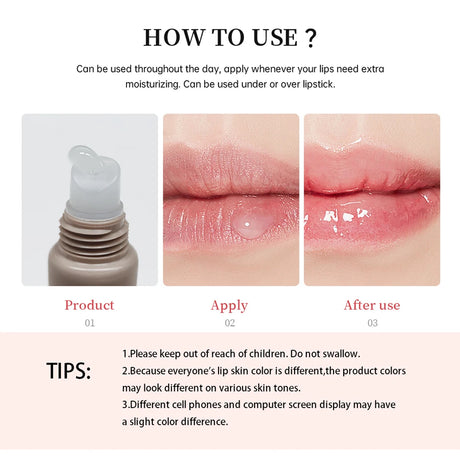 Summer Lip Balm Moisturizing Mirror Lip Gloss Lip Vanilla Mint Iced Coffee Cake Smell Lipstick Transparent Lip Oil  Makeup