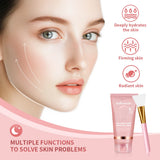 Collagen Overnight Wrapping Peel Off Facial Mask Set Korean Collagen Night Wrapping Mask Deeply Hydrates Night Care Mask Cream
