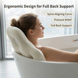 Bath Pillow Comfortable Cushion Spa Bathing Pad Bathtub Cushion Non-Slip Waterproof Neck & Back Relax Bathroom Supply