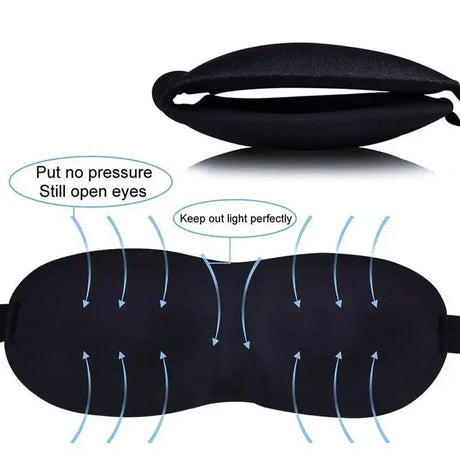 Comfortable Lightweight Eye Cover Soft 3D Contoured Sleeping Mask Breathable Eye Shade for Men and Women Night Travel Rest Aid
