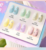 LIMEGIRL 6pcs/set Gel Nail Polish Ice Cream Color Vernis Semi-Permanent UV Gel Nail Art Varn Nail Polish Gel kit