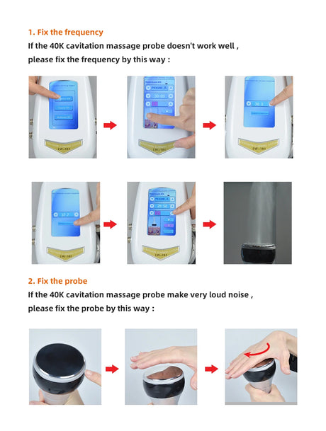 3 In 1 Beauty Body Slimming Massager Cavitation Machine Multi-Functional Device Face Body Tightening Lifting Spa Skincare Tool