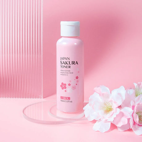 LAIKOU Japan Sakura Toner with Niacinamide Hyaluronic Acid Vitamin C 100ml - Moisturizing Refreshing Gentle