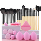 18PCS Women's Makeup Brushes Set - Eye Shadow Foundation Blush Cosmetic Brushes Soft Make up Tools with Storage Bag