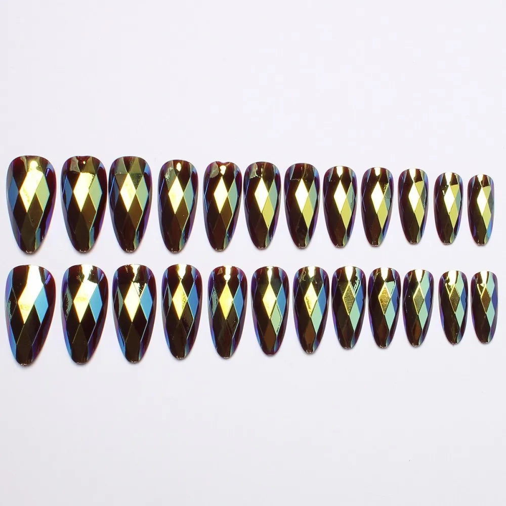 24PCS Juicy Red Cherry Hand Painted Press on Nails Vivid French Border Jelly Clear Almond Shape Fake Nails Summer Vibe
