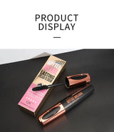 Black 4D Fiber Mascara Thick Lengthening Volumizing Waterproof Sweatproof Long Lasting Eyelash Extension Eye Makeup Cosmetics