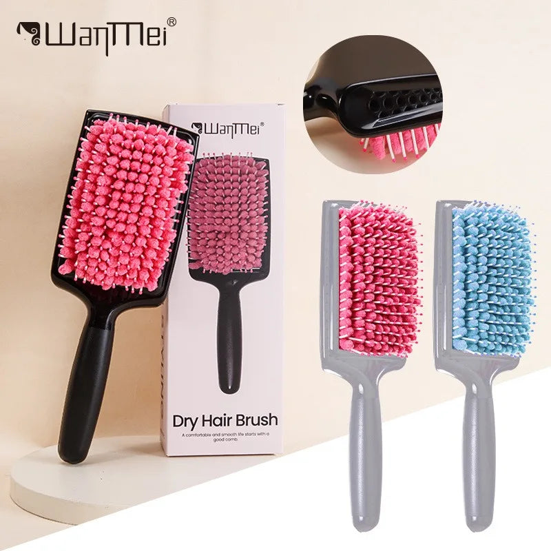 Professional Hair Dryer Brush Microfiber Bristles Quick Drying Comb Anti-Scald Hair Care Styling Tool for Women Home Use