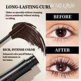 QIBEST 4D Silk Fiber Eyelash Mascara Waterproof Colorful Mascara For Eyelash Extension Thick Lift Lengthening Lasting Makeup