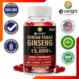 Korean Red Ginseng Capsules- 1500mg Natural High Strength for Men Vitality, Energy, Performance, Focus, Immune Health