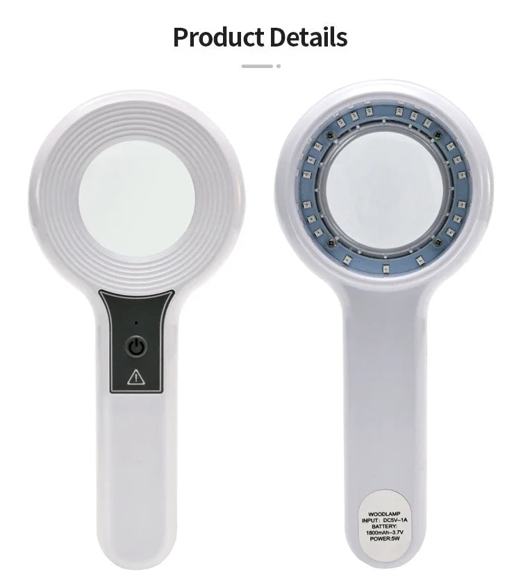 NEW Professional Dermatoscope Skin Medical Magnifier Detection Woods Lamp UVA Lamp For Vitiligo Detection