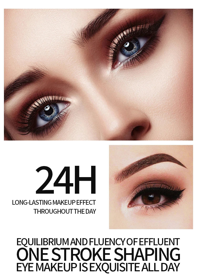 YANQINA Liquid Eyeliner Pencil 4D Waterproof Mascara Set Cosmetics Eye Liner Thick Curling Mascara Eyebrow Pencil Eyes Makeup
