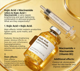 2026 Kojic Acid Niacinamide Brightening Ampoule Lighten Spots Fade Fine Lines Increasing Elasticity Smooth Soften Skin Care 1PCS