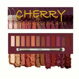 12 Color Matte Eyeshadow Plate Eye Makeup Waterproof Durable Sequins Metal Earth Color Natural Eye Shadow Makeup