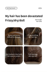 Fluffy Comb Straight Hair Curling and Straightening Dual Purpose Curling Brush PTC Heating Red Light Hair Care Curling Iron