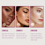 12 Color Liquid Concealer Moisturizing Rotating Sponge Head Concealer Long Lasting Lightweight Multi-use Foundation Makeup