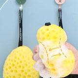 4-Piece Set of Honeycomb Bath Balls in Random Colors, Bath Sponges, Household Soft and Durable Bath Balls, Cute Scrubbing Bath Balls, Foaming Bath Balls, Essential for Home Bathing and Cleaning