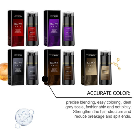 EELHOE Hair Dye Shampoo Nova Hair Instant Dye Shampoo Men Women Quick Easy Safe Hair Color Gray Hair  Coverage Nourish Scalp