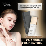 GROEI Changing Foundation SPF 15 - 30ml Adaptive Color Makeup, Auto-Match Your Skin Tone, Lightweight Cover Blemishes & Redness