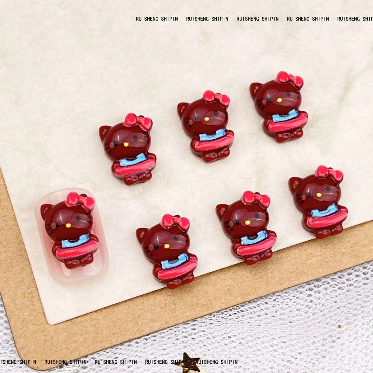 20Pcs Lovely Hello Kitty Cartoon Nail Accessories for Summer Fun Nail Charms Designed for Beautiful Girls