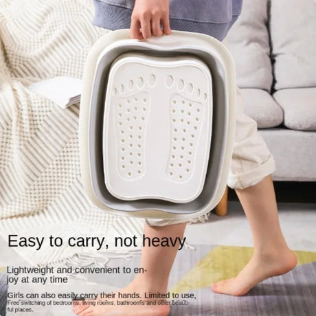 Foldable Foot Bath Massage Bucket Soaking Bucket Folding Foot Bath Tub Foot Soaking Tub Massage Foot Basin Thickened Portable