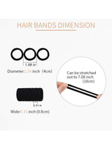 Hair Ties 100 Pcs Bulk, Seamless & Strong Hold, Diameter 1.58 Inch (4cm), for Thick & Thin Hair, Great for Gifts (Wife/Daughter)