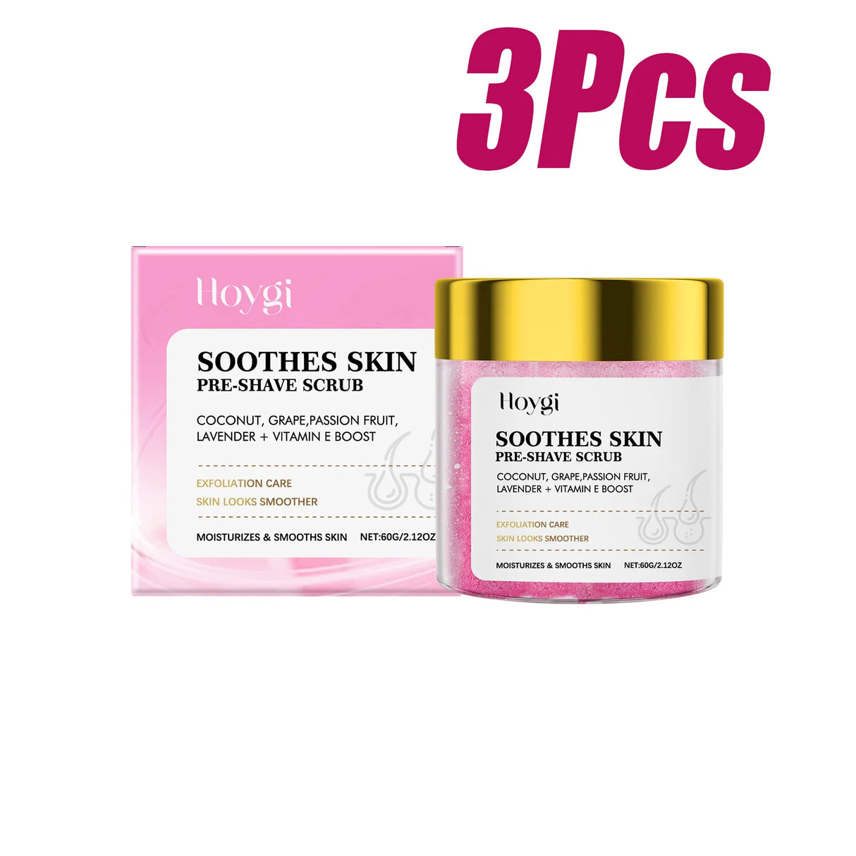 Pre-Shave & Exfoliating Body Scrub Remove Dead Skin Smoothing Moisturizing Gentle Cleansing Pre-Shave Care Smooths Skin Texture
