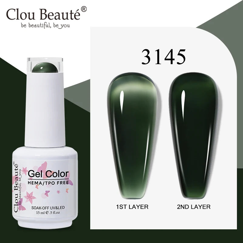 Clou Beaute Translucent Jelly Nude Pink Nail Gel Polish 15ml Vernis Semi Permanent Gel Colorful Varnish Nail Art Manicure Gel