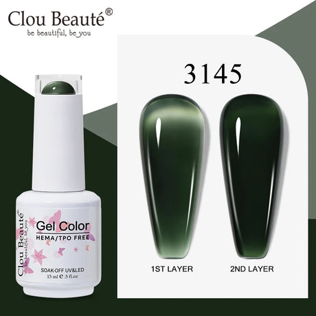 Clou Beaute Translucent Jelly Nude Pink Nail Gel Polish 15ml Vernis Semi Permanent Gel Colorful Varnish Nail Art Manicure Gel