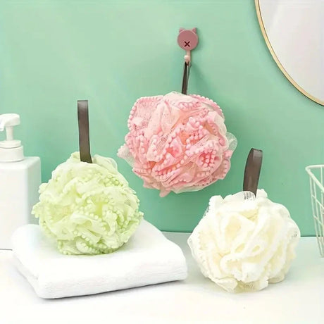 Soft Bathing Flower Foaming Sponge Bubble Wisp for Body Exfoliating Shower Flower Mesh Ball Body Wash Skin Cleaner Bath Supplies