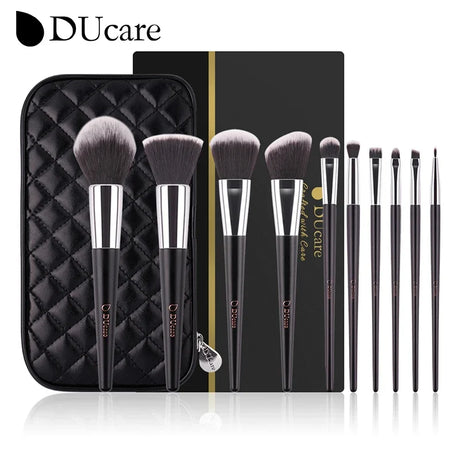 DUcare Black Makeup Brush Professional Makeup Eyeshadow Foundation Powder Soft Synthetic Hair Makeup Brushes Brochas Maquillaje