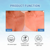 Daily Facial Sunscreen for Oily Skin Oil Control Brightening UV Protection Cream Lightweight Non Greasy Moisturizing Face Lotion