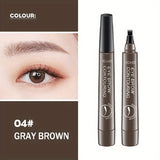 Four-Pronged Eyebrow Pencil, Four-End, Long-Lasting, Non-Smudged, Water-Resistant, Anti-Smudged Eyebrow Pencil