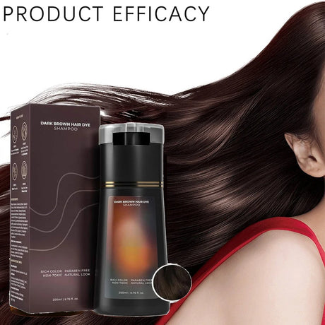 Hair Dye Coloring Shampoo 3 in 1 Instant Hair Dye Shampoo Nourish Long Lasting Color Dye For Women &Men Gray Hair Coverage 200ML