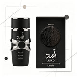 YARA LATTAFA Asad Elixir Eau De Parfum 100ML With Original Gift Box Long Lasting Intense Woody Oriental Fragrance Men Perfume Matte Black Silver Luxury Embossed Bottle Masculine Scent Business Holiday Gift for Him