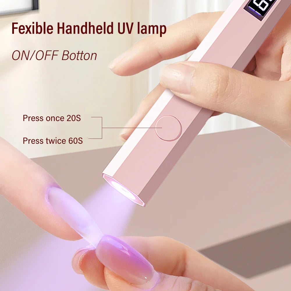 Convenient Handheld Nail Dryer Lamp UV/LED Nail Curing All Gel Polish Nail Art Tool USB Rechargeabl Quick Dry Nail Lamp