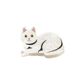 1/6pcsCute and Sweet Cartoon Orange Cat Puppet Kitten Hair Clip High Grade Acrylic Hair Claw Back of Head Coiled Hair Shark Clip