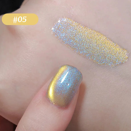 1-6PCS 12ML Human Fantasy Cat Eye Gel Nail Polish Ice Clear High-end Glass Bead Semi-permanent Gel Nail Polish Nail Art Supplies