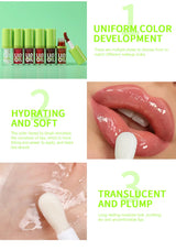 Water gloss mirror oily lip gloss lipstick with long-lasting color retention and non stick cup nude color lip essential oil